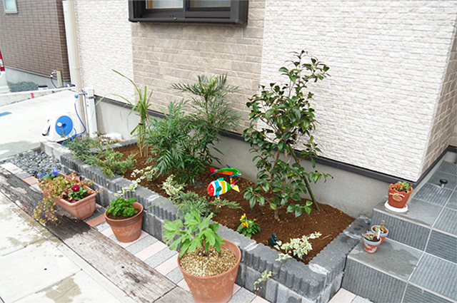 S様邸花壇のご提案 子供たちと一緒に楽しむ庭作り 良知樹園 Rachijuen